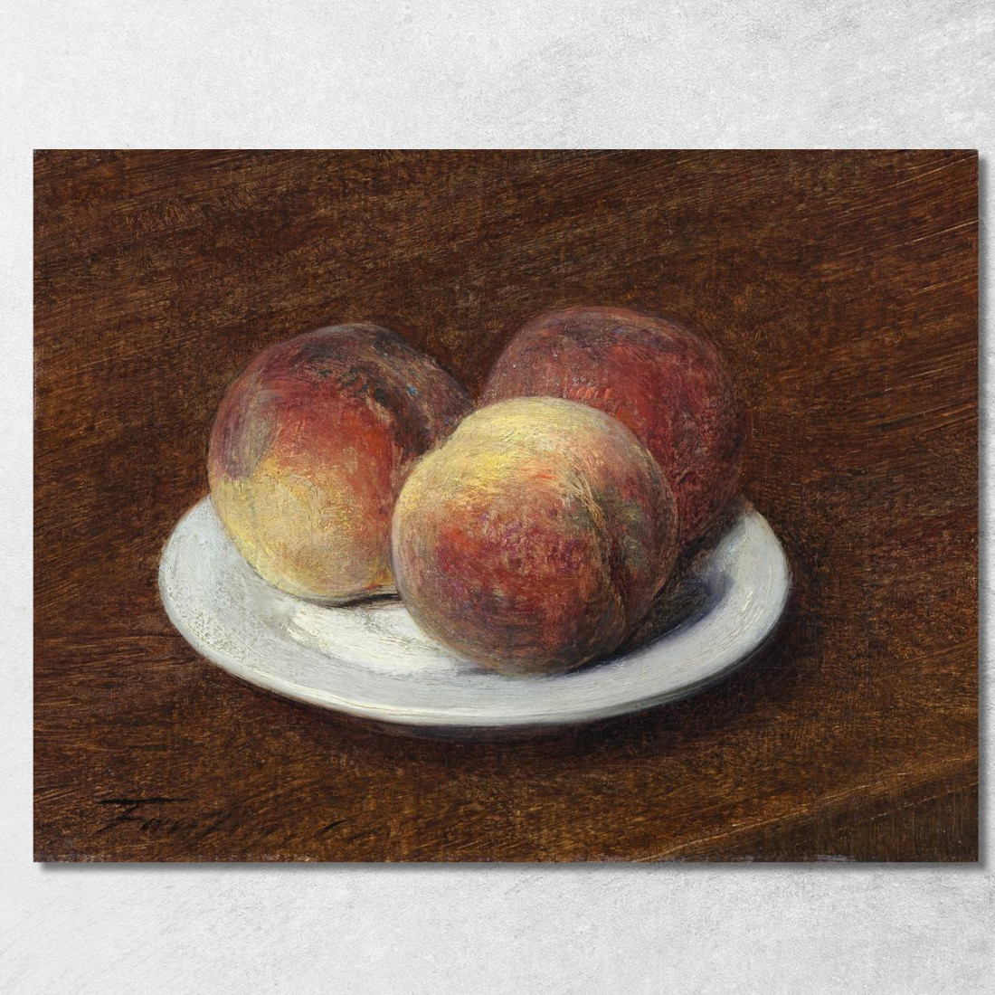 Tre Pesche Su Un Piatto Henri Fantin-Latour hft125 quadro stampato su tela