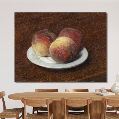 Tre Pesche Su Un Piatto Henri Fantin-Latour hft125 quadro stampato su tela