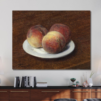 Tre Pesche Su Un Piatto Henri Fantin-Latour hft125 quadro stampato su tela