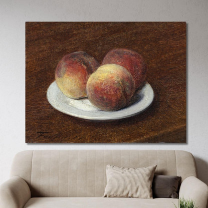 Tre Pesche Su Un Piatto Henri Fantin-Latour hft125 quadro stampato su tela