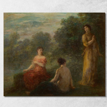 Tre Ninfe Vicino Ad Una Sorgente Henri Fantin-Latour hft127 quadro stampato su tela