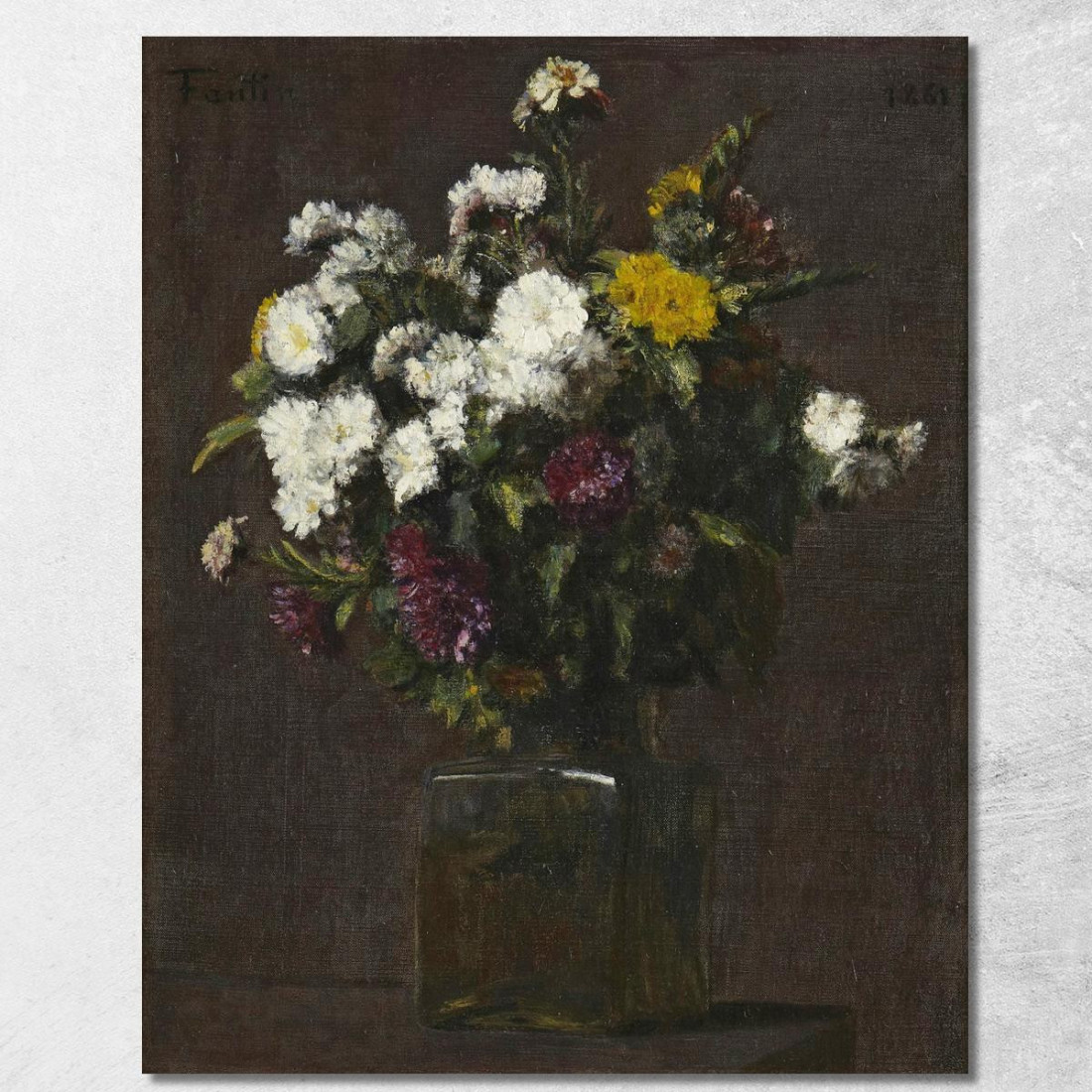 Vaso Di Fiori 2 Henri Fantin-Latour hft129 quadro stampato su tela