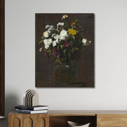 Vaso Di Fiori 2 Henri Fantin-Latour hft129 quadro stampato su tela