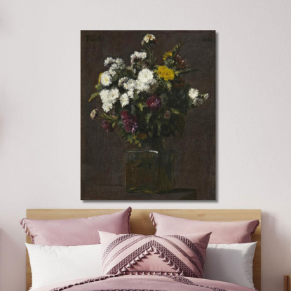 Vaso Di Fiori 2 Henri Fantin-Latour hft129 quadro stampato su tela