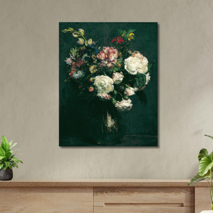 Vaso Di Fiori Henri Fantin-Latour hft130 quadro stampato su tela