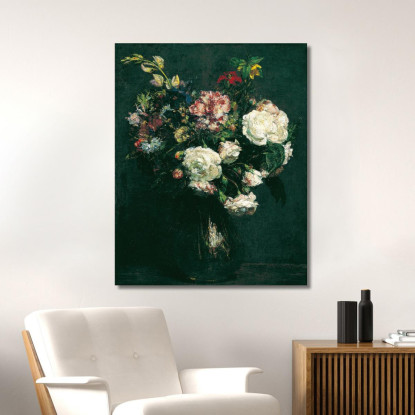 Vaso Di Fiori Henri Fantin-Latour hft130 quadro stampato su tela