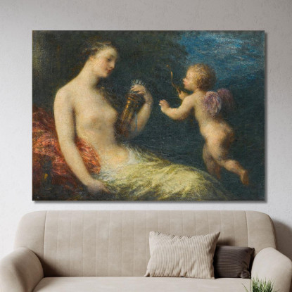 Venere E Cupido Henri Fantin-Latour hft131 quadro stampato su tela