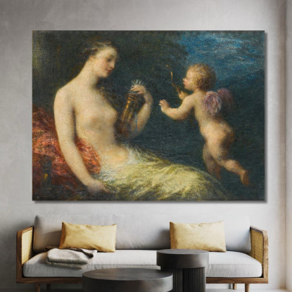 Venere E Cupido Henri Fantin-Latour hft131 quadro stampato su tela