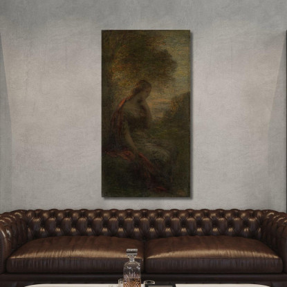 Giovane Donna Sotto Un Albero Al Tramonto Chiamato Autunno Henri Fantin-Latour hft134 quadro stampato su tela