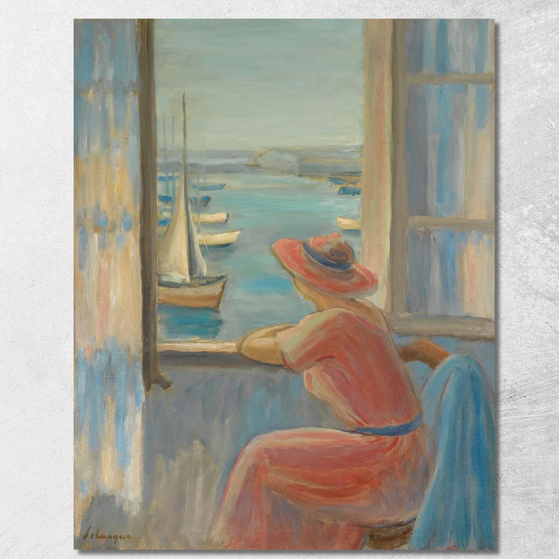 Davanti Alla Finestra Ile D'Yeu Henri Lebasque hlb8 quadro stampato su tela