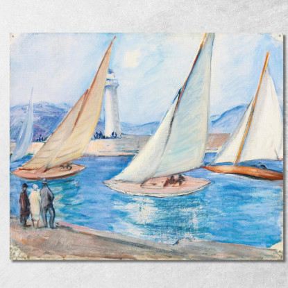 Inizio Delle Regate Nel Midi St. Tropez Henri Lebasque hlb9 quadro stampato su tela