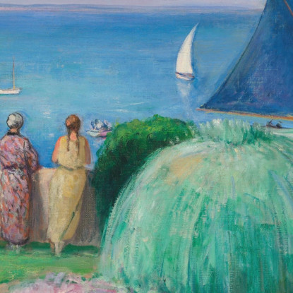 Le Prefailles Della Vela Blu Henri Lebasque hlb28 quadro stampato su tela