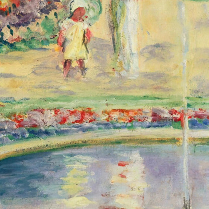 Il Giardino Fiorito Henri Lebasque hlb34 quadro stampato su tela