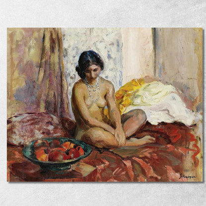 L'Egiziano Con Un Piatto Di Frutta Henri Lebasque hlb41 quadro stampato su tela