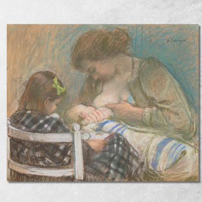 Maternità Henri Lebasque hlb45 quadro stampato su tela