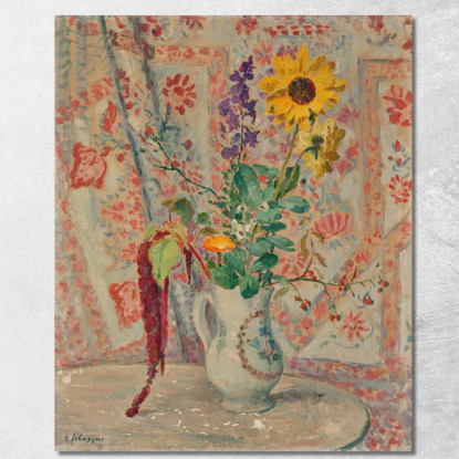 Natura Morta Con Bouquet Henri Lebasque hlb47 quadro stampato su tela