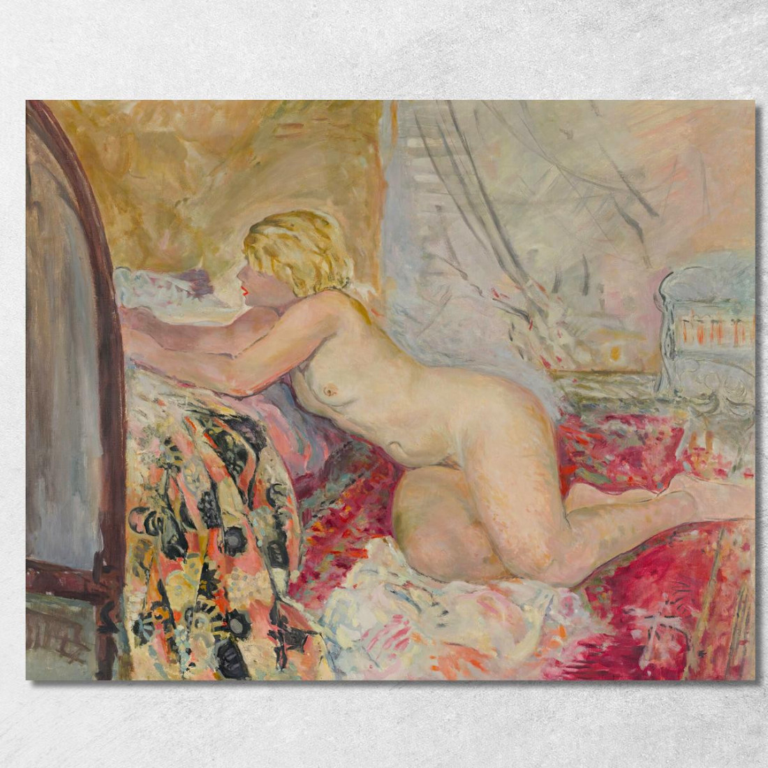 Nudo Sdraiato Contro Un Letto 2 Henri Lebasque hlb51 quadro stampato su tela