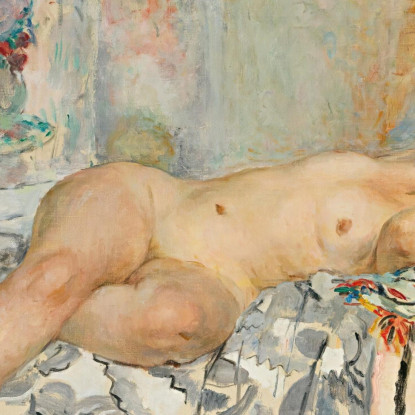 Nudo Sdraiato Sul Cuscino Spagnolo Henri Lebasque hlb54 quadro stampato su tela