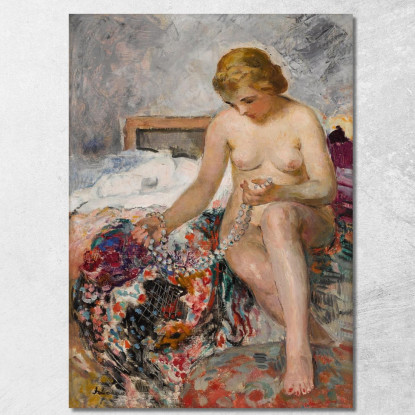 Nudo Con Collana Henri Lebasque hlb58 quadro stampato su tela