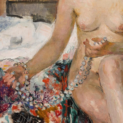 Nudo Con Collana Henri Lebasque hlb58 quadro stampato su tela