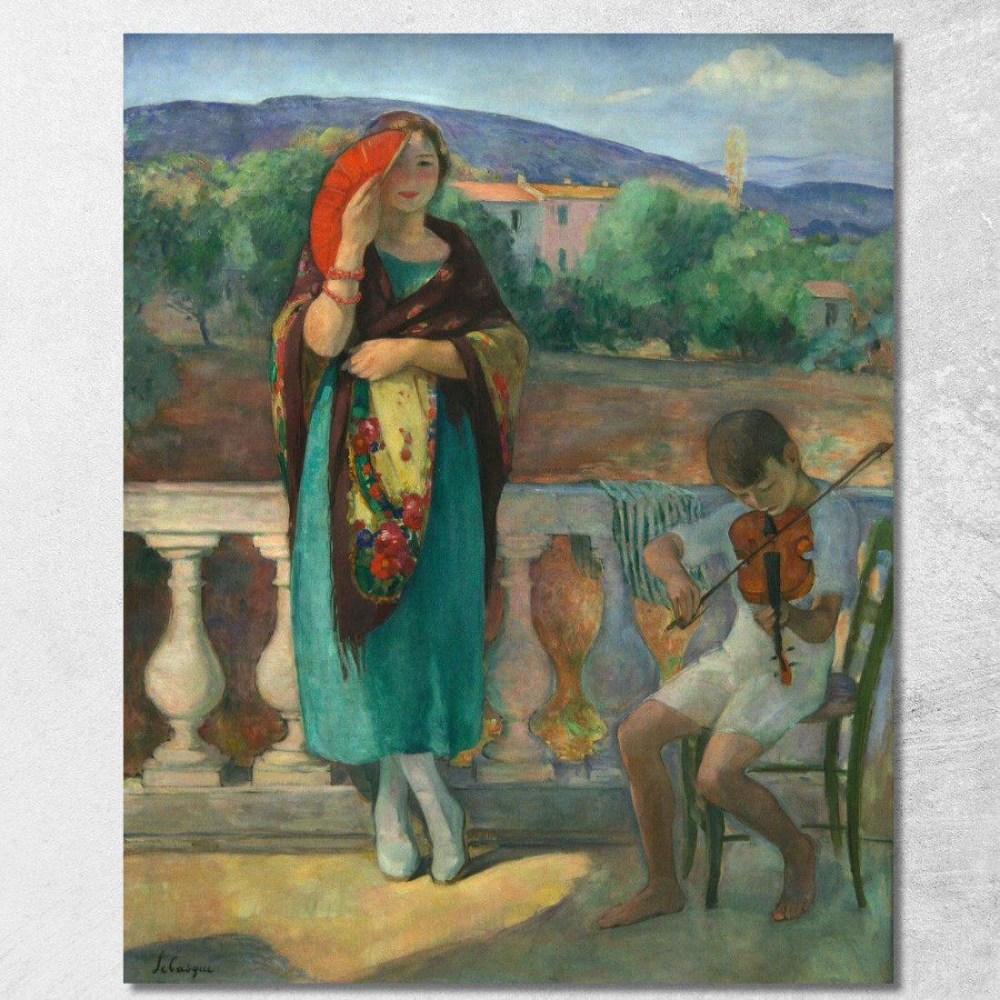 Sul Balcone Henri Lebasque hlb63 quadro stampato su tela