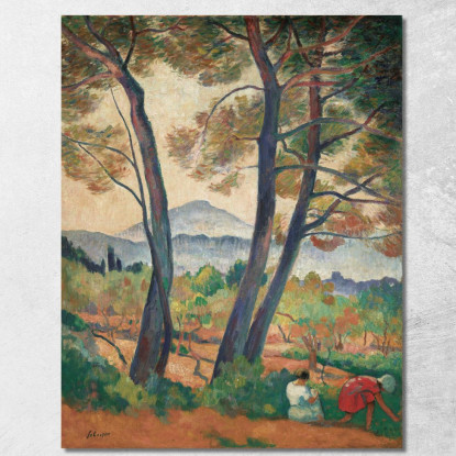 Veduta Sanary Di Capo Sicié Henri Lebasque hlb66 quadro stampato su tela