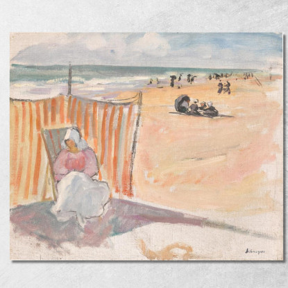 Sulla Spiaggia Di St. Jean De Monts Henri Lebasque hlb67 quadro stampato su tela