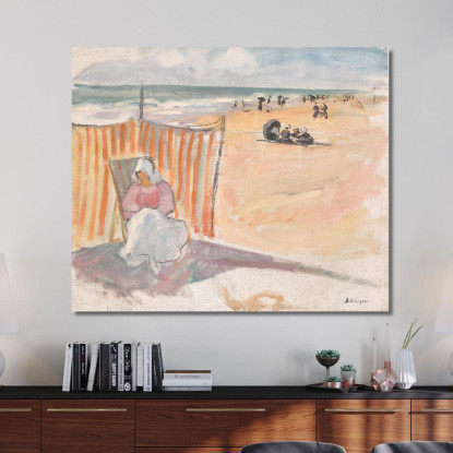Sulla Spiaggia Di St. Jean De Monts Henri Lebasque hlb67 quadro stampato su tela