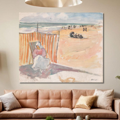 Sulla Spiaggia Di St. Jean De Monts Henri Lebasque hlb67 quadro stampato su tela