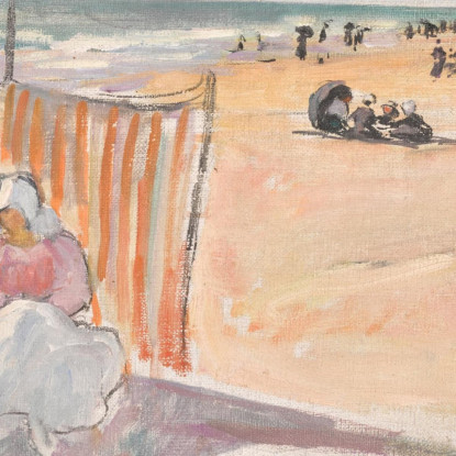 Sulla Spiaggia Di St. Jean De Monts Henri Lebasque hlb67 quadro stampato su tela