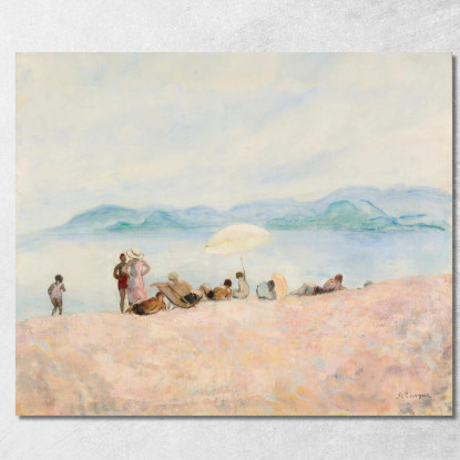 Sulla Spiaggia Henri Lebasque hlb68 quadro stampato su tela