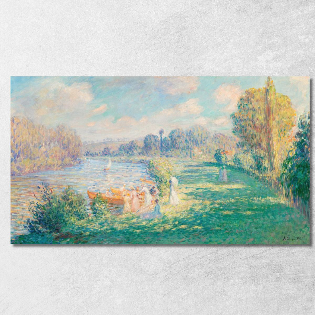 Sulle Rive Della Marna Henri Lebasque hlb69 quadro stampato su tela