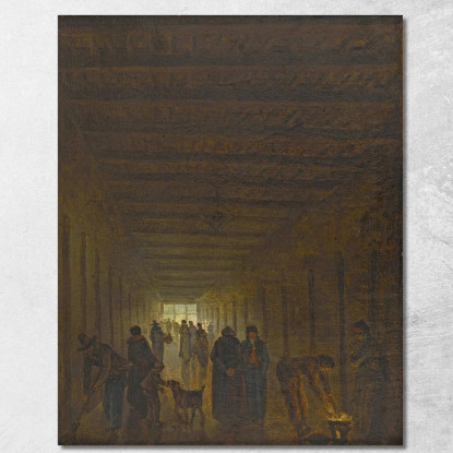 Corridoio Della Prigione Di Saint-Lazare Hubert Robert hrb30 quadro stampato su tela