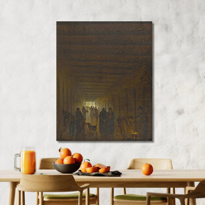 Corridoio Della Prigione Di Saint-Lazare Hubert Robert hrb30 quadro stampato su tela