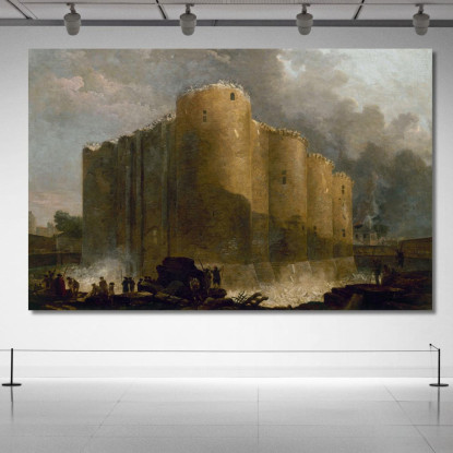 La Bastiglia Nei Primi Giorni Della Sua Demolizione Hubert Robert hrb45 quadro stampato su tela