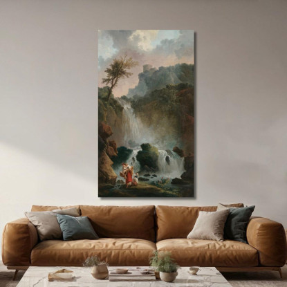 A Cascata Hubert Robert hrb47 quadro stampato su tela