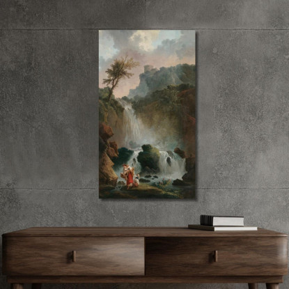 A Cascata Hubert Robert hrb47 quadro stampato su tela