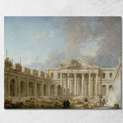 La Scuola Di Chirurgia In Costruzione Hubert Robert hrb72 quadro stampato su tela